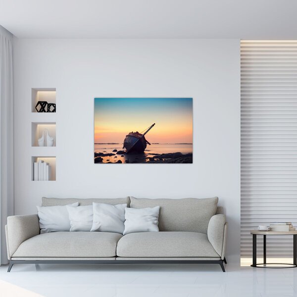 Kép - Hajótörést szenvedett hajó (90x60 cm)