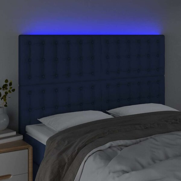 VidaXL Kék LED Fejtámla - 144x128cm