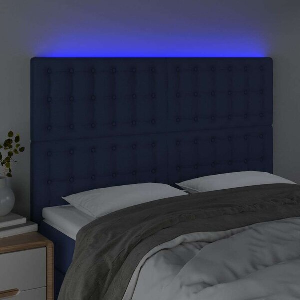 VidaXL Kék LED Fejtámla - 144x128cm