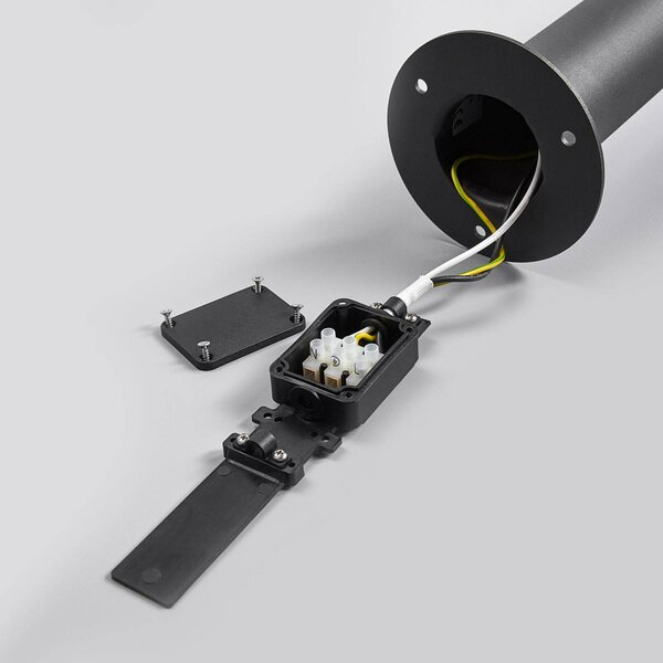 Lucande Fenia LED ösvény lámpa 100 cm, érzékelő, IP54, antracit, Fekete, Alumínium, Modern