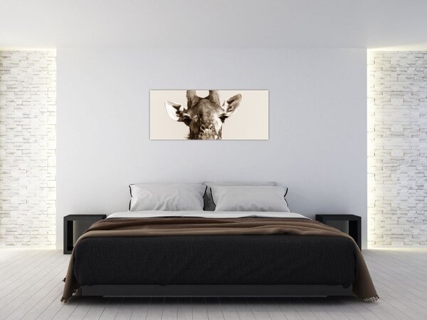 Kép - Zsiráf portré, vintage (120x50 cm)