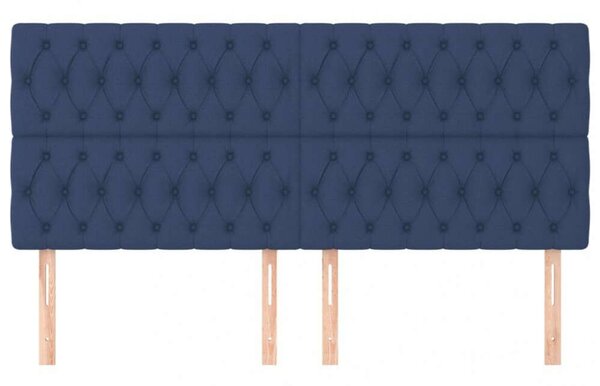 VidaXL Kék Szövet Fejtámla - 4 db - 90x7x78/88cm
