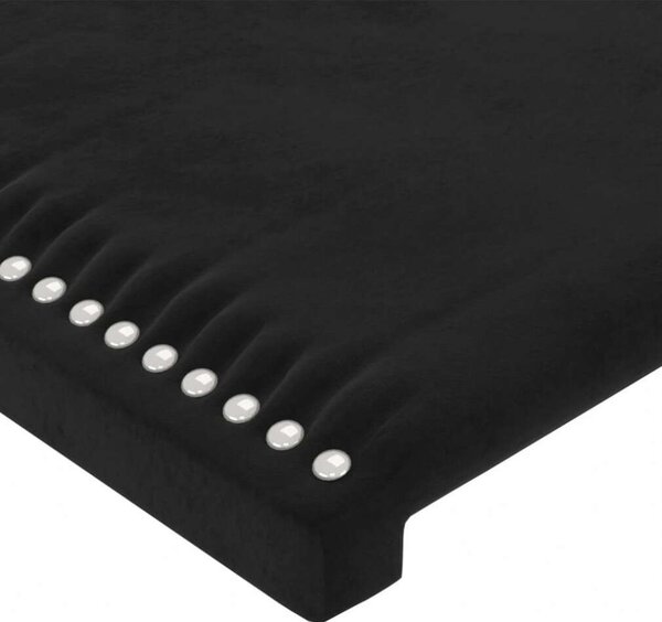 VidaXL fekete bársony LED-es fejtámla 183x16x118/128 cm