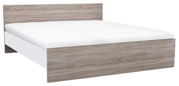 Miami franciaágy ágyneműtartó nélkül 180x200 cm yorki tölgy-fehér