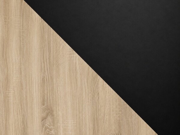 Asztal Victorville 328, 79x80cm, Sonoma tölgy, Fekete