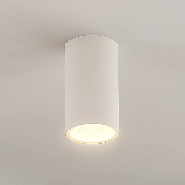 Arcchio downlight Olivir, fehér, fém, Ø 6cm, GU10, IP44, dimmelhető, Fehér / opál, Folyosó, Alumínium, Modern