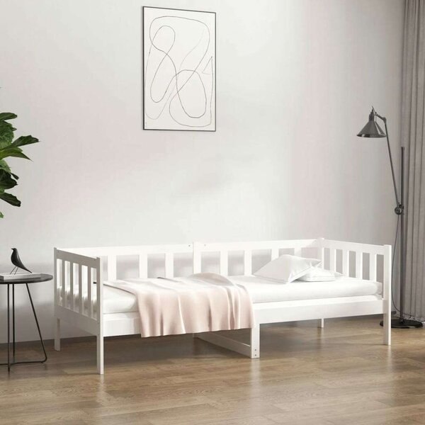 VidaXL fehér tömör fenyőfa kanapéágy 90 x 190 cm