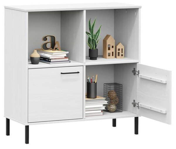 VidaXL OSLO Fehér Fenyőfa Könyvespolc - 90x35x90,5 cm
