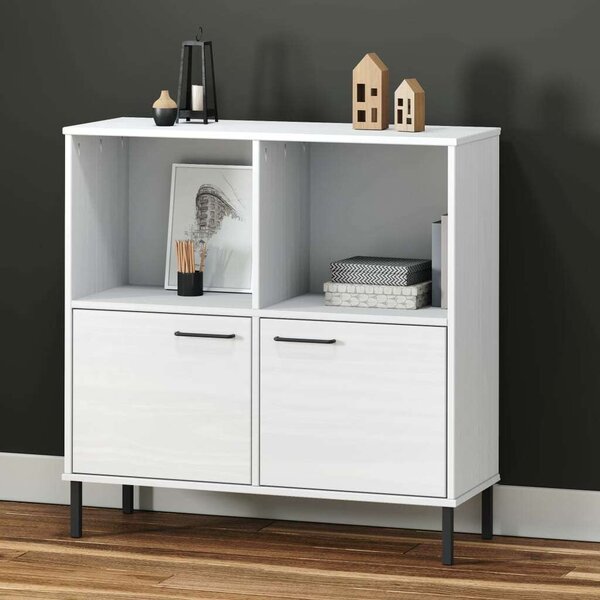 VidaXL OSLO Fehér Fenyőfa Könyvespolc - 90x35x90,5 cm