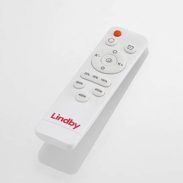 Lindby LED mennyezeti lámpa Todor, 50 cm, antracit, CCT, fa, dimmelhető, Fekete, Nappali / Étkező, Műanyag, Modern
