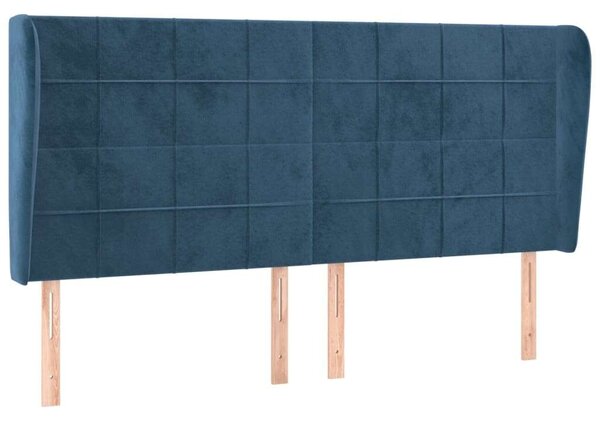 Bársony Fejtámla Szárnyakkal - Sötétkék - 203cm
