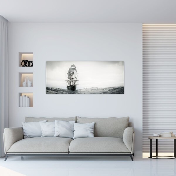 Kép - Egy hajó az óceánon (120x50 cm)