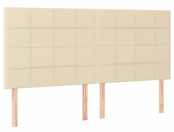VidaXL Fejtámla - Szövet - Krémszín - 200x80 cm