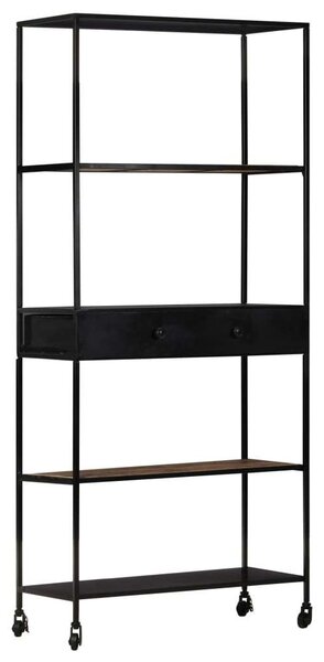 VidaXL Ipari Könyvespolc - Mangófa és Vas - 80x35x180 cm