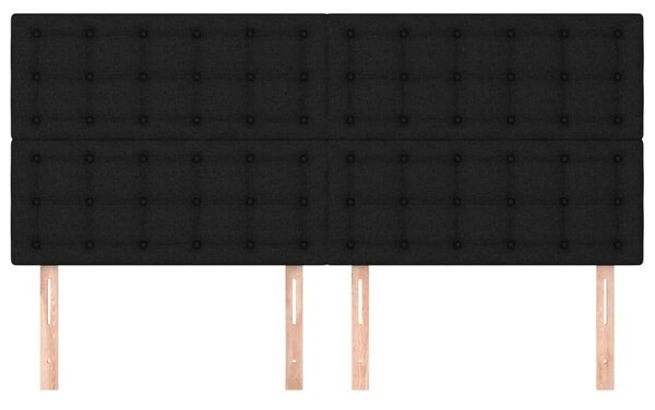 VidaXL Fejtámla Szett - Szövet - Fekete - 160x118/128 cm