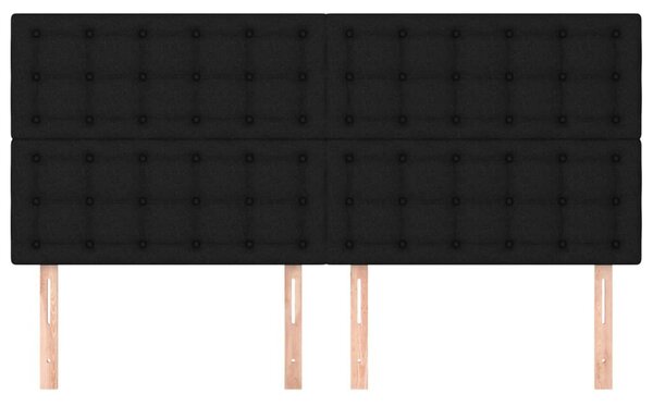 VidaXL Fejtámla Szett - Szövet - Fekete - 160x118/128 cm