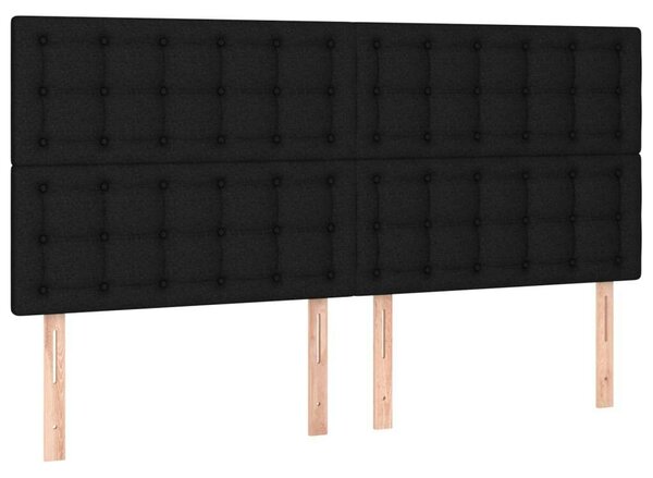 VidaXL Fejtámla Szett - Szövet - Fekete - 160x118/128 cm