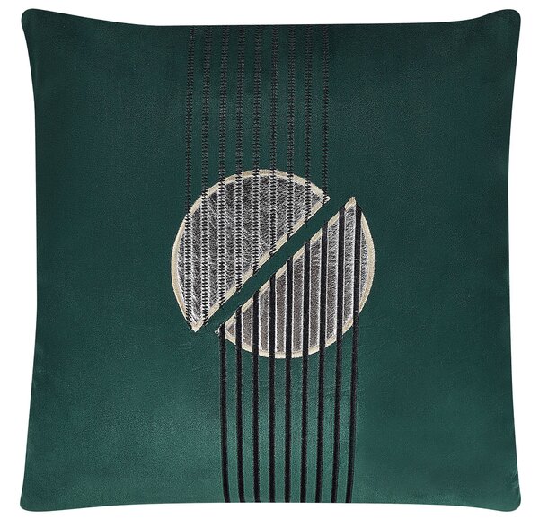 2 db díszpárna CEROPEGIA Bársony 45 x 45 cm Smaragdzöld Geometrikus mintás