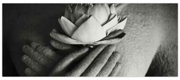 Kép - Lótusz Buddha kezében (120x50 cm)
