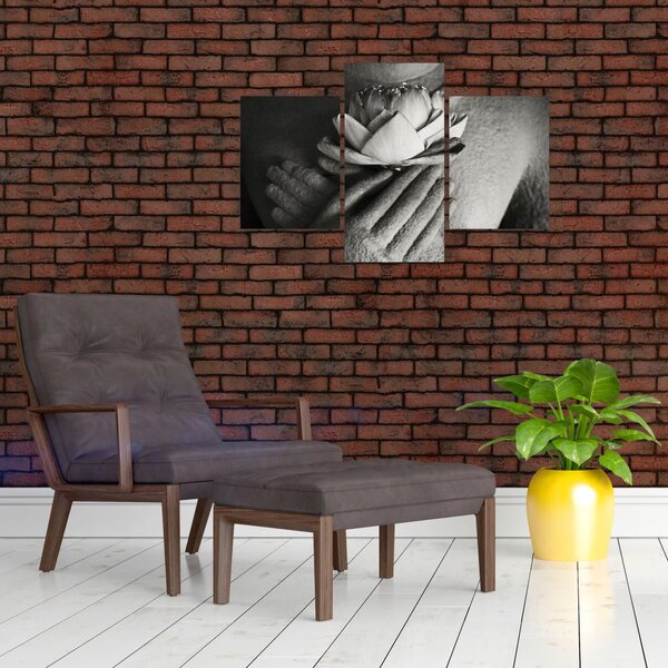 Kép - Lótusz Buddha kezében (90x60 cm)