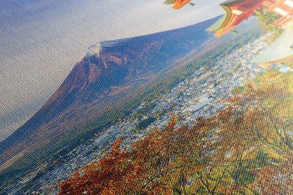 Kép kilátás Chureito Pagoda-ra és a Fuji hegyre
