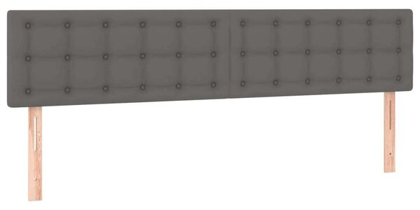VidaXL szürke műbőr LED-es fejtámla 180 x 5 x 78/88 cm