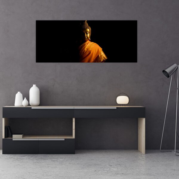 Kép - Arany Buddha szobor (120x50 cm)