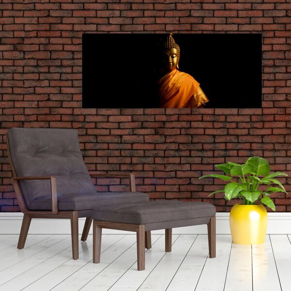 Kép - Arany Buddha szobor (120x50 cm)