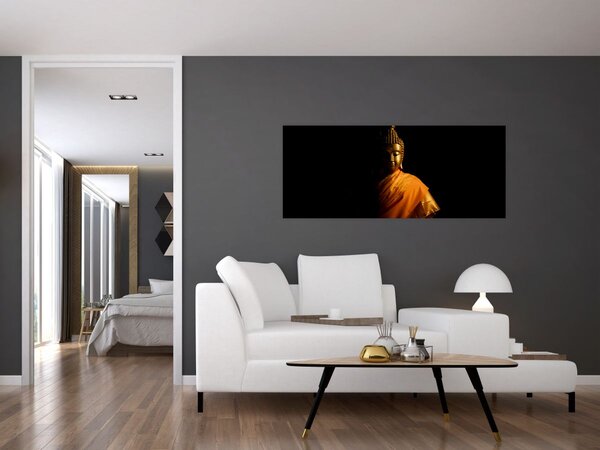 Kép - Arany Buddha szobor (120x50 cm)