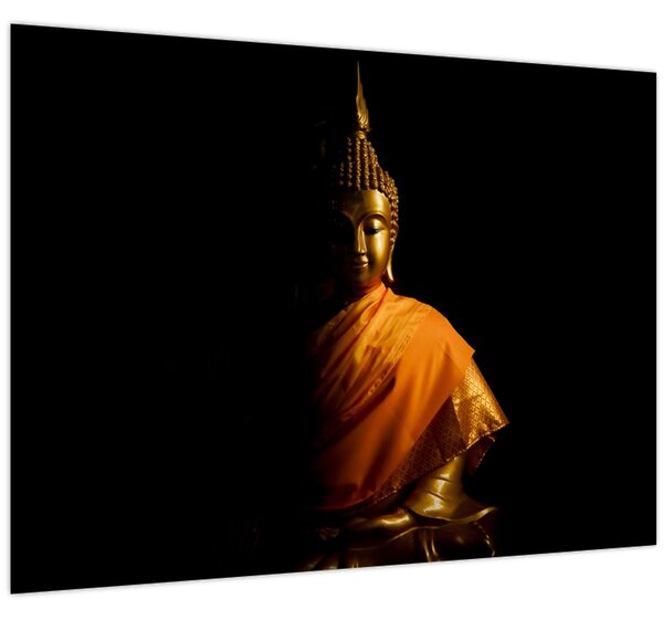 Kép - Arany Buddha szobor (70x50 cm)