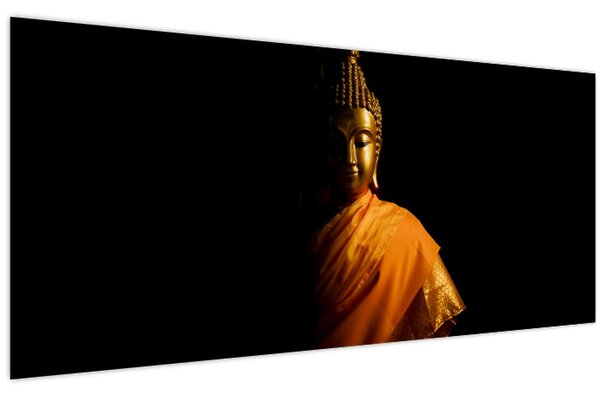 Kép - Arany Buddha szobor (120x50 cm)