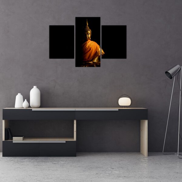 Kép - Arany Buddha szobor (90x60 cm)