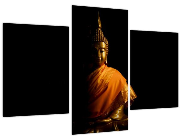 Kép - Arany Buddha szobor (90x60 cm)