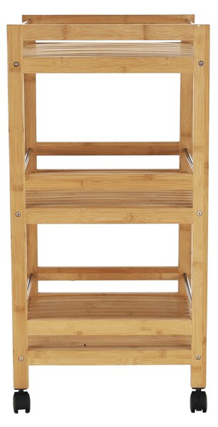 KONDELA Tálalókocsi, természetes bambusz, NASHY