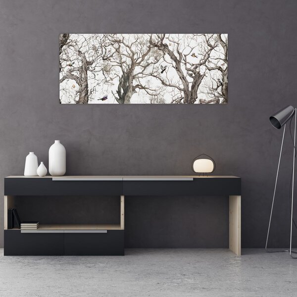 Kép - Erdei minta, rajz (120x50 cm)
