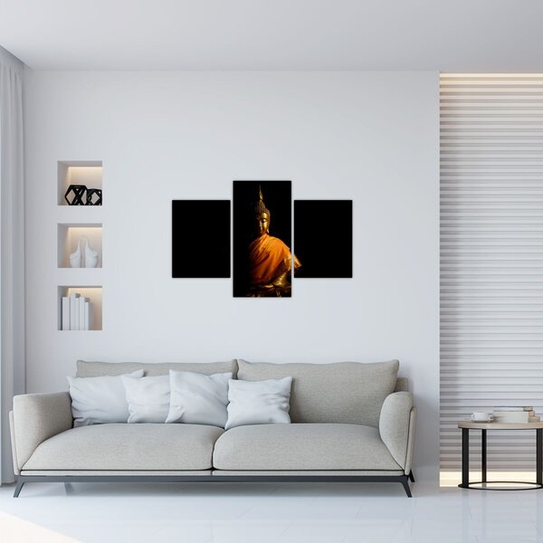 Kép - Arany Buddha szobor (90x60 cm)