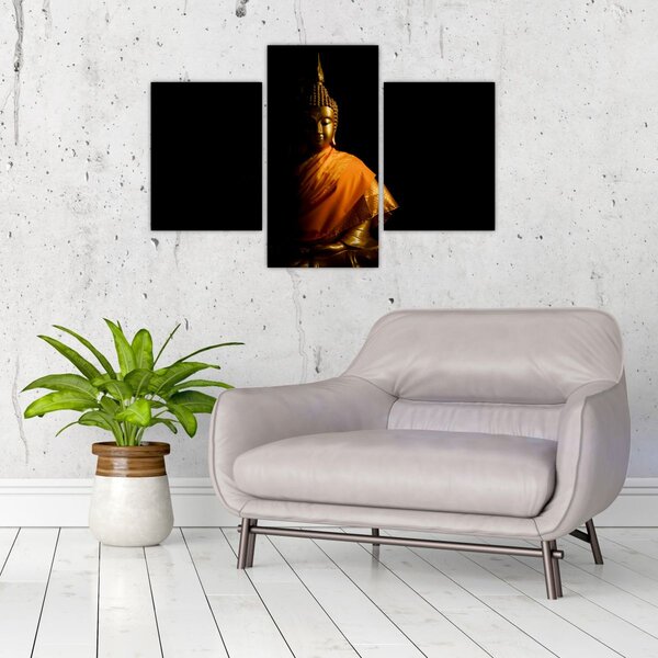 Kép - Arany Buddha szobor (90x60 cm)