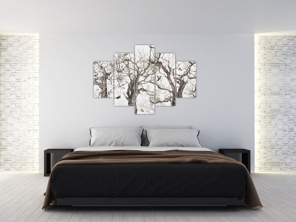 Kép - Erdei minta, rajz (150x105 cm)