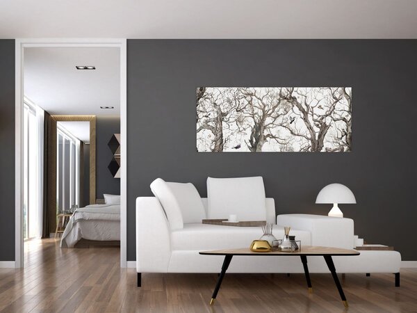 Kép - Erdei minta, rajz (120x50 cm)