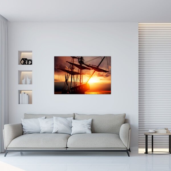 Kép - Ősi kalózhajó (90x60 cm)