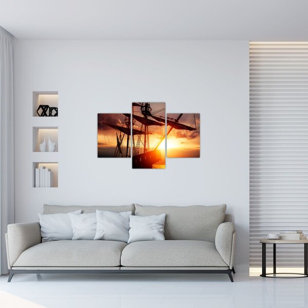 Kép - Ősi kalózhajó (90x60 cm)