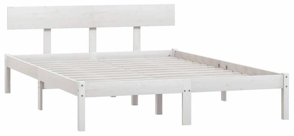VidaXL Fehér Fenyőfa Ágykeret - 150x200 cm (UK King)