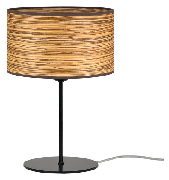 Ocho S barna asztali lámpa fafurnérból, ⌀ 25 cm - Bulb Attack