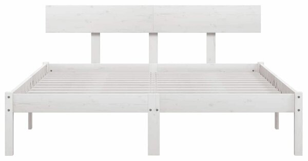 VidaXL Fehér Fenyőfa Ágykeret - 150x200 cm (UK King)