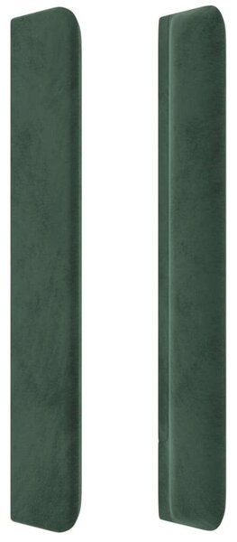 VidaXL Bársony Fejtámla - Sötétzöld - 103x16x118/128cm