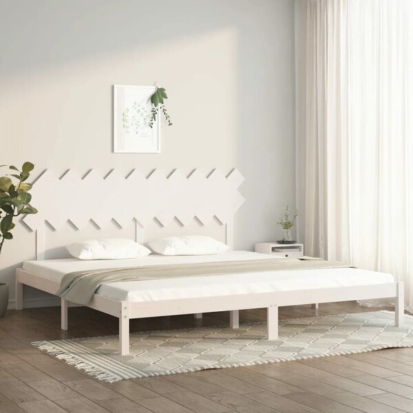 VidaXL Fehér Fenyőfa Ágykeret - 200x200 cm