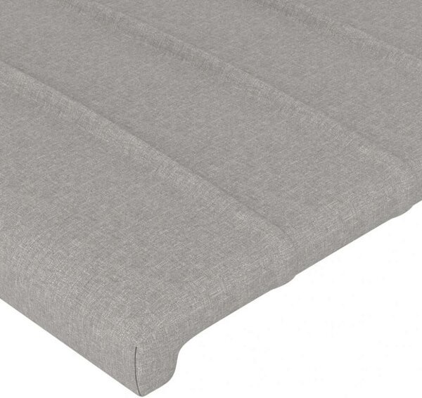 VidaXL Szövet Fejtámla Szárnyakkal - Világosszürke - 83x128cm