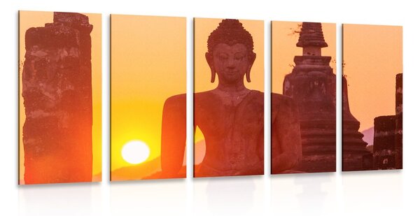 5-részes kép Budha szobor kövek között
