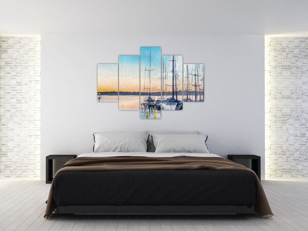 Kép - Csónakázás, akvárium (150x105 cm)