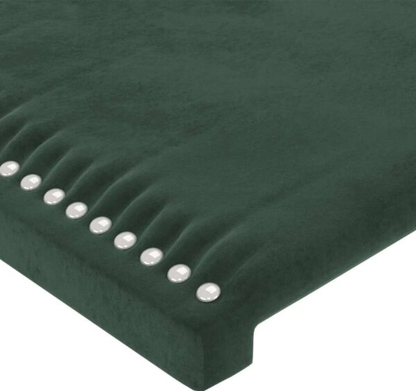 VidaXL 4 db sötétzöld bársony fejtámla 90x5x78/88 cm